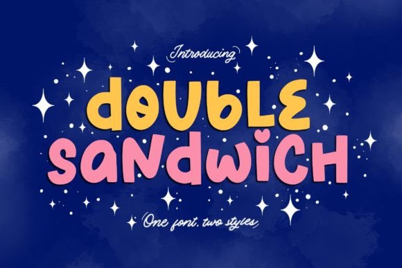 Double Sandwich Font for Playful Crafts