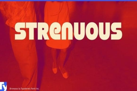 Strenuous: A Rounded 70s Typeface for Editorial Design